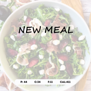 Cold Summer Plum & Arugula Orzo Salad with Mozzarella Cilengine, Grilled Chicken & Balsamic Vinaigrette