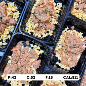 Beef Paprikash Over Egg Noodles